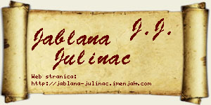 Jablana Julinac vizit kartica
